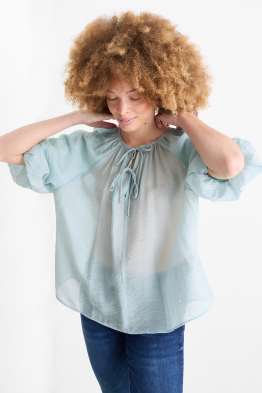 Bluse mit V-Ausschnitt