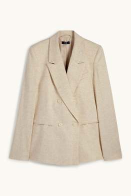 Business-Blazer - Regular Fit - Leinen-Mix