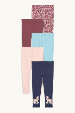 Set van 5 - paard en bloemen - legging