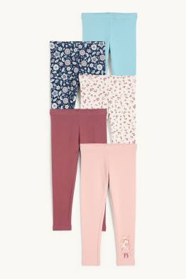 Set van 5 - meisje en bloemen - legging