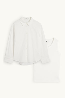 Set - overhemd en singlet - 2-delig