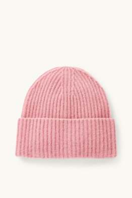 Berretto di cashmere - a coste