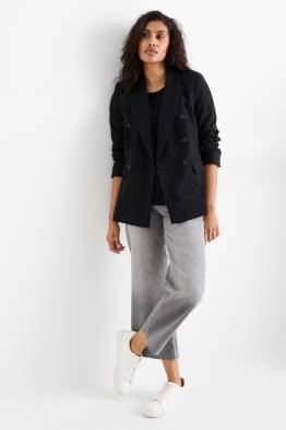 Crop Wide Leg Jeans - Mid Waist