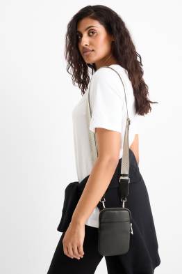 Handytasche mit abnehmbarem Taschengurt - Lederimitat