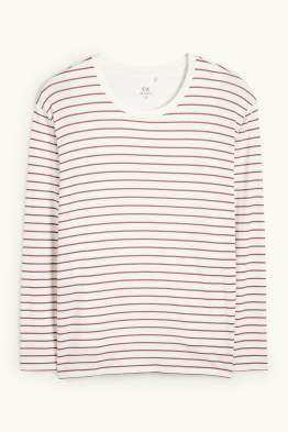 Kojící tričko s dlouhým rukávem - pruhované