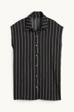 Bluză fără mâneci - cu dungi - structurată