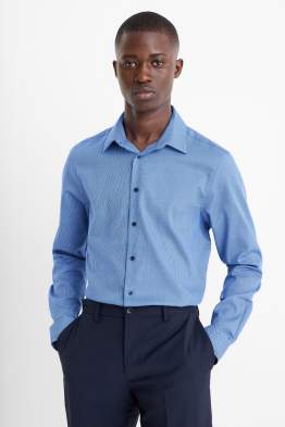 Camicia business - slim fit - collo all'italiana - facile da stirare - fantasia