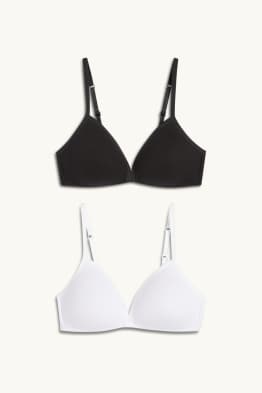 Pack de 2 - sujetadores sin aros - con relleno