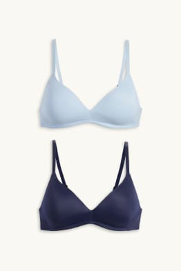 Multipack 2er - BH ohne Bügel - wattiert