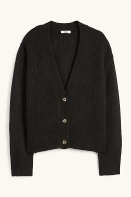 Strickjacke - gerippt