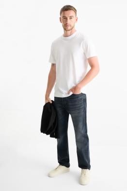 Regular jeans with button fly