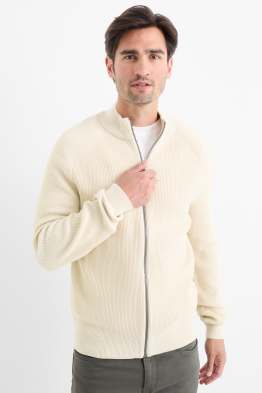 Strickjacke - gerippt