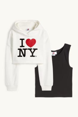 New York - set - hoodie en top - 2-delig