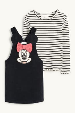 Minnie Mouse - set - fluwelen jurk en longsleeve - 2-delig