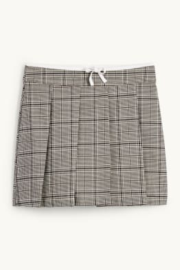 Gonna a pieghe - a quadretti