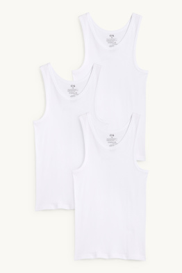 Multipack 3 ks - nátělník - s jemným žebrováním