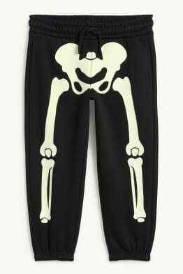 Halloween - squelette - pantalon de jogging - phosphorescent