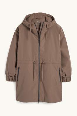 Regenmantel mit Kapuze - gefüttert - wasserdicht