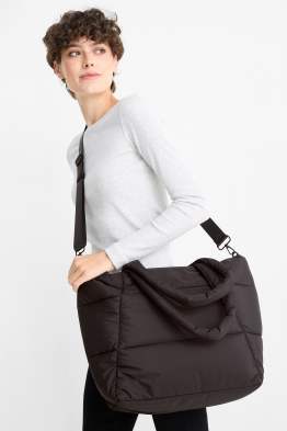 Großer Stepp-Shopper mit abnehmbarem Taschengurt