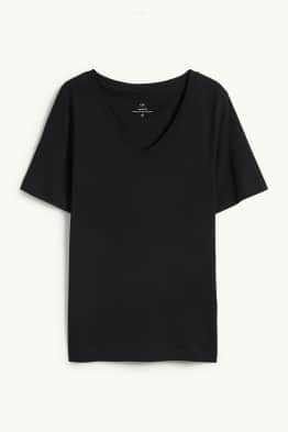T-Shirt mit V-Ausschnitt - Regular Fit