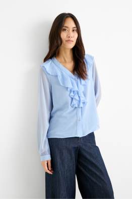 Bluse mit V-Ausschnitt