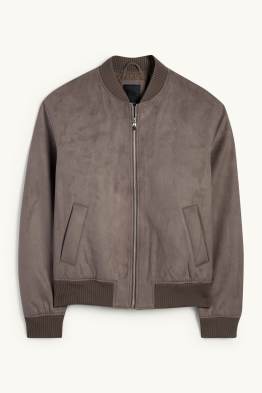 Blouson aviateur - finition faux suède