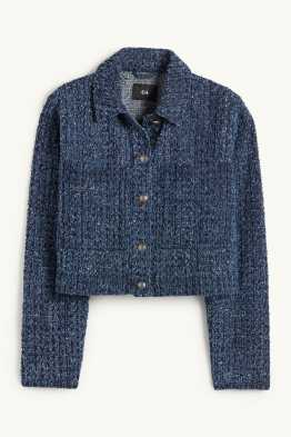Bouclé-Jeansjacke
