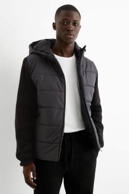 Prošívaná bunda s kapucí