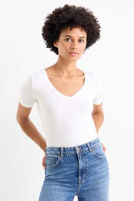 Multipack 3er - T-Shirt mit V-Ausschnitt - Slim Fit