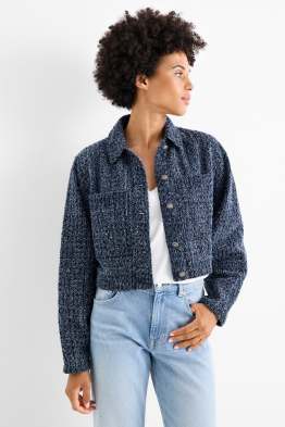 Bouclé-Jeansjacke