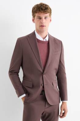 Veste de costume en laine mélangée - slim fit - finition extensible