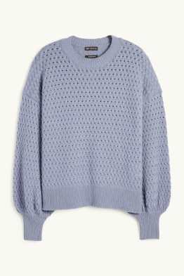 Kaschmir-Pullover - Zopfmuster