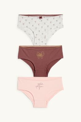 Set van 3 - strikje - slip