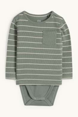 Rompertje - 2-in-1-look - gestreept - met structuur