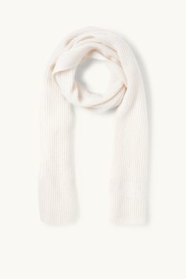 Cashmere scarf - ribbed
