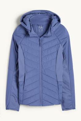 Sport-Steppjacke mit Kapuze