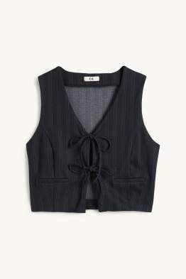 Weste - tailliert - Nadelstreifen