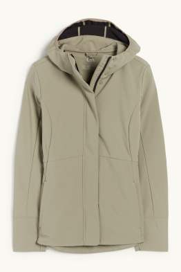 Softshelljacke mit Kapuze - wasserabweisend - 4 Way Stretch