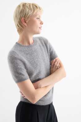 Maglione di cashmere - a maniche corte