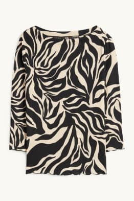 Long sleeve top - patterned - textured