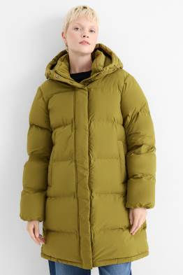 Steppmantel mit Kapuze - wasserabweisend