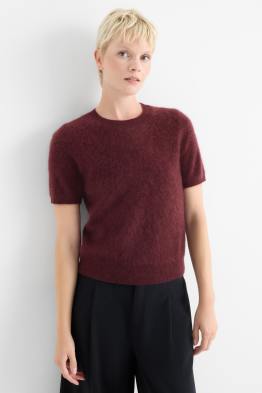 Pull de maille en cachemire - manches courtes