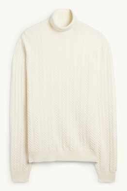 Turtleneck jumper - textured