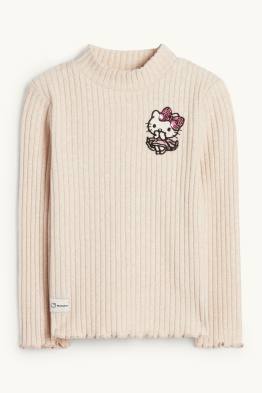 Hello Kitty - haut à manches longues - finition côtelée