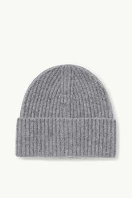 Beanie en cachemire - finition côtelée