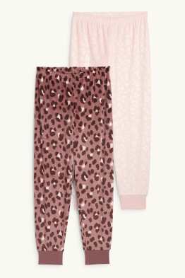 Multipack 2er - Pyjamahose - Leo-Print