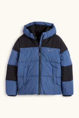 Pikowana kurtka z kapturem