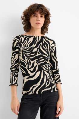 Long sleeve top - patterned - textured