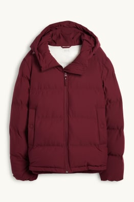 Prošívaná bunda s kapucí - z vodoodpudivého materiálu