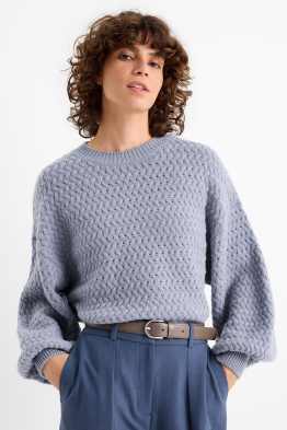 Kaschmir-Pullover - Zopfmuster